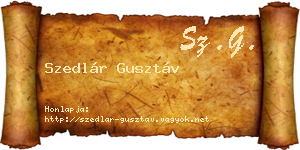 Szedlár Gusztáv névjegykártya