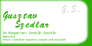 gusztav szedlar business card