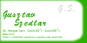 gusztav szedlar business card